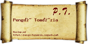 Pengő Tomázia névjegykártya